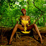 Pic of Beautiful Nude Black Girl Outdoors in the Woods