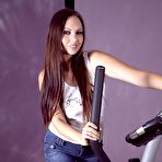 Pic of Boob Study - Sexy and busty brunette Tessa prefers to work out nude