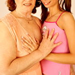 Pic of This hot teen loves to munch on a mature hairy pussy