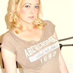 Pic of Boob Study - Big titted British blonde Sapphire Blue reveals her huge boobs on her bed