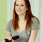 Pic of Lucy Ohara Plays With A Big Black Dildo