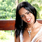 Pic of Sultry dark skinned shemale gets naked