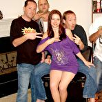 Pic of 18 Year Old Teen Slut Gemini Takes on Four Guys Cocks