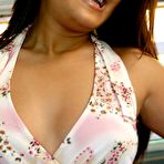 Pic of Kat Young::Charming asian teen Kat teasing her tasty tits and pink pussy 