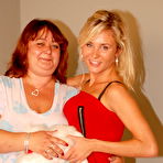 Pic of Hot blonde babe doing a chubby mature lesbian