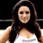 Pic of Kelly Brook sexy posing in tight clothing for poster campign