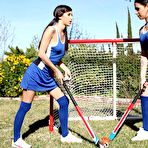 Pic of April Daisy hot athletes getting dicked hard on a sports field @ BrazzersNetwork