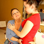 Pic of Horny babe giving her mature lesbian girlfriend a wash