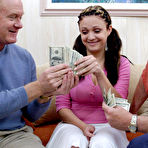 Pic of Teens For Cash - Hot teen fucking hard with two guys for money!