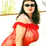 Pic of Chubby Loving - Huge Tits Mature BBW In Red Fishnet