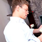 Pic of Slutty teenie blonde gets cum load on rack after hot anal