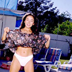 Pic of Tight And Slim Teen With Petite Tits Gets Naked By The Pool