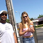 Pic of GangBang Squad - Blonde babe sucking cocks and having interracial sex for GangBang Squad