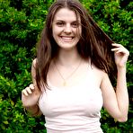 Pic of abbywinters.com presents Jaclyn - Gorgeous brunette amateur with stunning big tits fingering her hairy pussy at Brdteengal.com