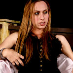 Pic of Cute blonde shemale shoves off her black outfit