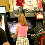 Pic of Teens For Cash - Lovely redhead teen threesome group sex for cash