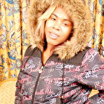 Pic of Naughty dark skin tranny plays with shecock