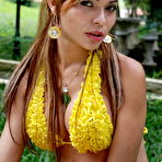 Pic of T-girl babe spews sticky cumload