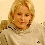 Pic of GangBang Squad - Horny busty blonde getting giant black cocks into her tiny little holes