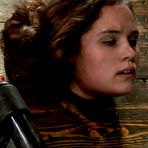 Pic of SexPreviews - Charlotte Vale bound in stocks is strapon ass fucked by lezdom Isis Love