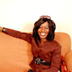 Pic of Sexy ebony tranny in black leather corset