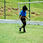 Pic of Hot T-girl plays on soccer field