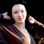 Pic of Loreen A - Loreen A strips her slutty brown dress in front of the camera and shows her hot ass.