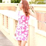 Pic of Smokie Flame - Smokie Flame strips her sexy pink dress outdoors and shows us her amazing hot ass.