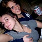 Pic of Trashed Girl Friends Blonde coed teen strips off indoors and posing for the camera