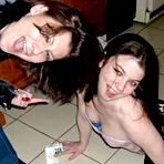 Pic of Trashed Girl Friends Gorgeous sexy amateur teens slowly getting naked on sofa