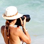Pic of Brooke Burke sexy in bikini on the beach in St Barts