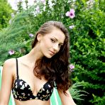 Pic of Super Hot Brunette Strips Nude In The Backyard
