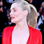 Pic of Emmanuelle Seigner legs & cleavage in Cannes