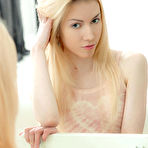 Pic of Sex Previews - Erica blonde amateur posing naked in the mirror and teasing her clit