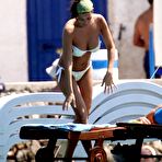 Pic of Manuela Arcuri caught in bikini on the beach in Italy