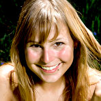 Pic of abbywinters.com presents Angelika - Lovely teen with tan lines fooling around naked in her backyard at Brdteengal.com