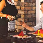 Pic of Rodox Busty retro lady riding two cocks with her her hairy pussy