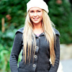 Pic of Amanda Blake - Smoking hot blonde gal Amanda Blake strips outdoors and shows her tight ass.