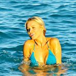 Pic of Joanna Krupa hard nipples in blue bikini