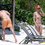 Pic of Heidi Klum caught topless on a beach in Mexico