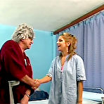 Pic of Grandpa with a wig receives a dirty massage!