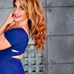 Pic of SexPreviews - Savannah Fox redhead in blue dress is rope bound and made to squirt