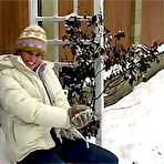 Pic of Club Seventeen sexy teen toying her pussy in the snow