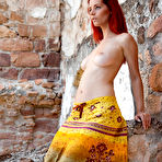 Pic of Piper Fawn Posing Nude Against A Stone Wall