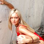 Pic of Nelly A - Nelly A strips her sexy red lace dress outdoors and teases us with her hot ass.