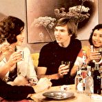Pic of Retro porn ~ Three retro girls pleasing a lucky retro guy his cock!