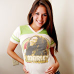 Pic of Shyla Jennings - Hot teen gal Shyla Jennings takes off her denim shorts and shows her hot ass.