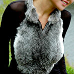 Pic of Valentina Kolesnikova - Valentina Kolesnikova takes her white thongs outdoors and shows us her round ass.