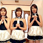 Pic of Hairy Tokyo Teens 3 very willing maids pleasing their master!