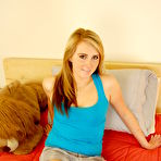 Pic of PinkFineArt | Melody strips on the bed from Yanks